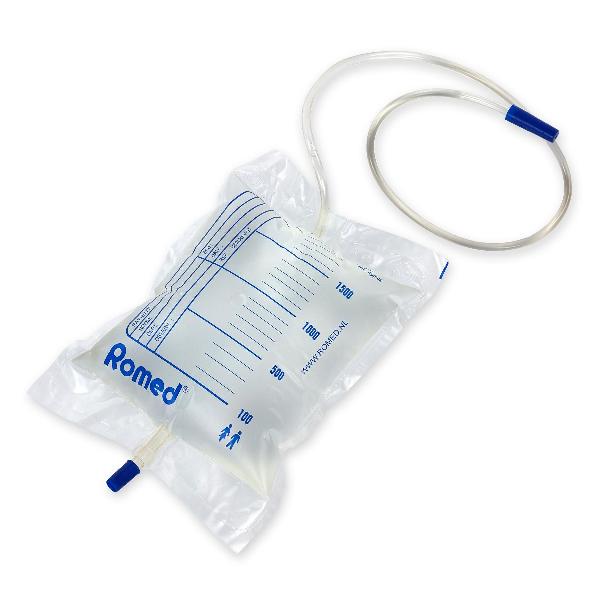 Romed vreća za urin, 1,5/2l, sa nepovratnim ventilom i ispustom, nesterilna, CE