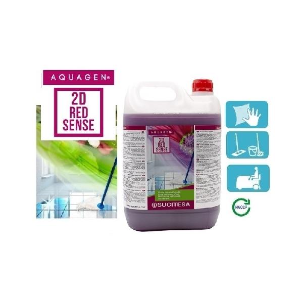 AQUAGEN 2D RED SENSE Neutralni deterdžent za podove sa bio-alkoholom i ekstra parfimisanim efektom.