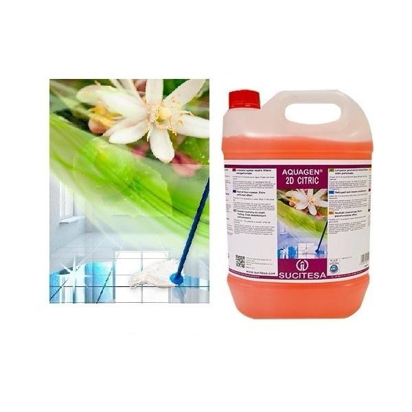 AQUAGEN 2D CITRIC Neutralni deterdžent za podove sa bio-alkoholom i ekstra parfimisanim efektom.