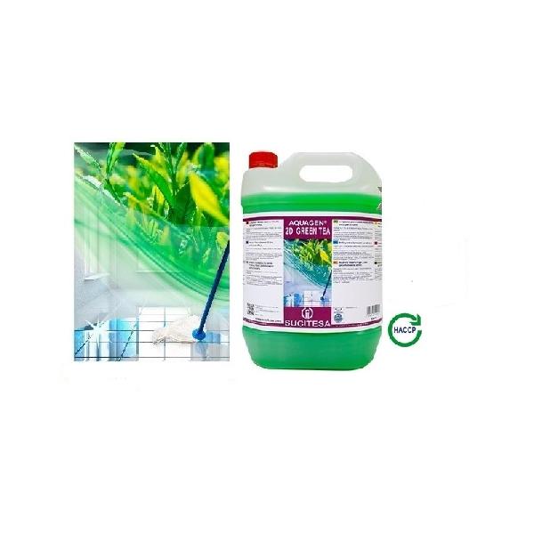 AQUAGEN 2D GREEN TEA Neutralni deterdžent za podove sa bio-alkoholom i ekstra parfimisanim efektom.